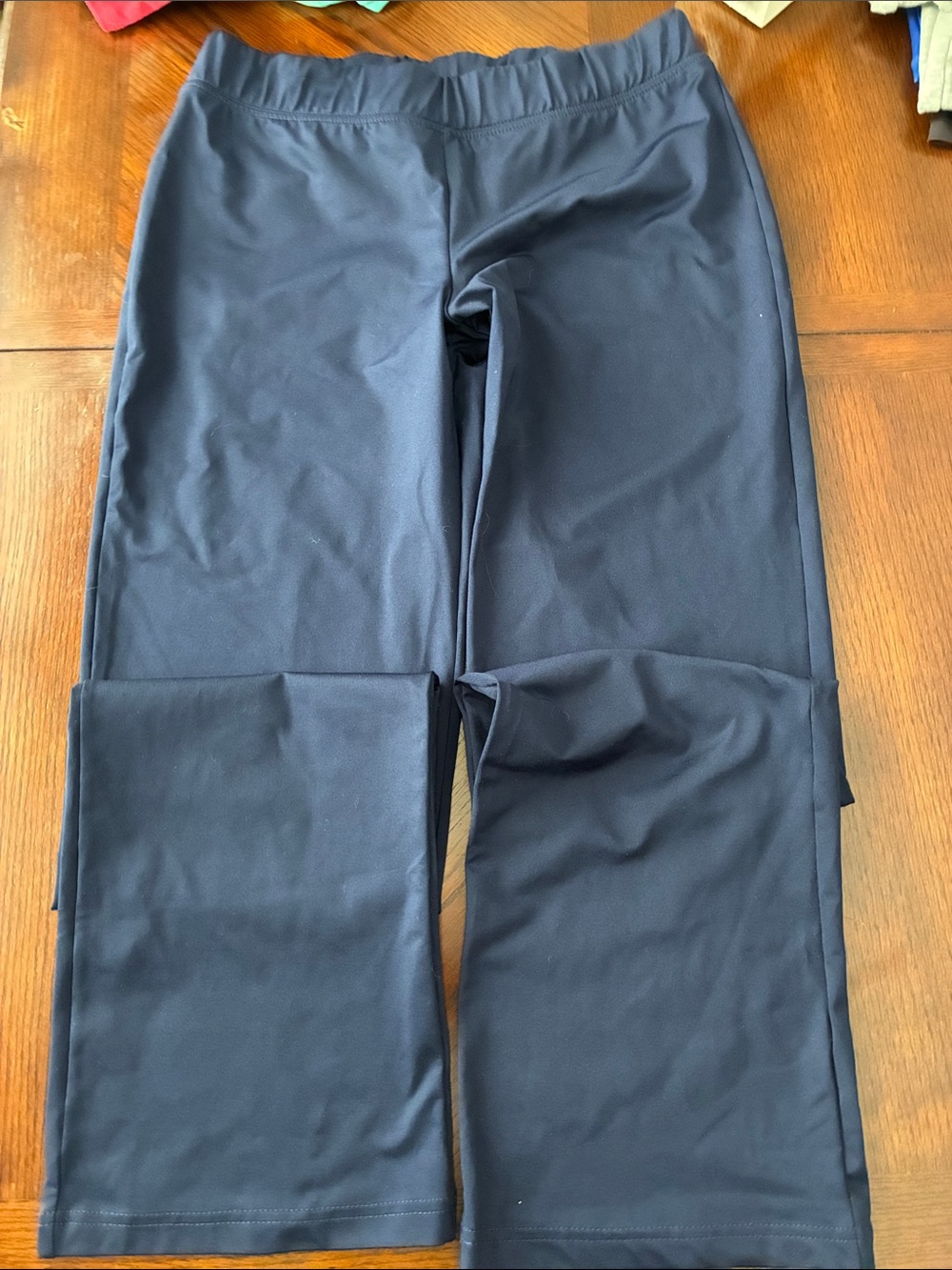 Women's Navy Blue Athletic Pants - Comfortable Stretch Wideleg Joggers